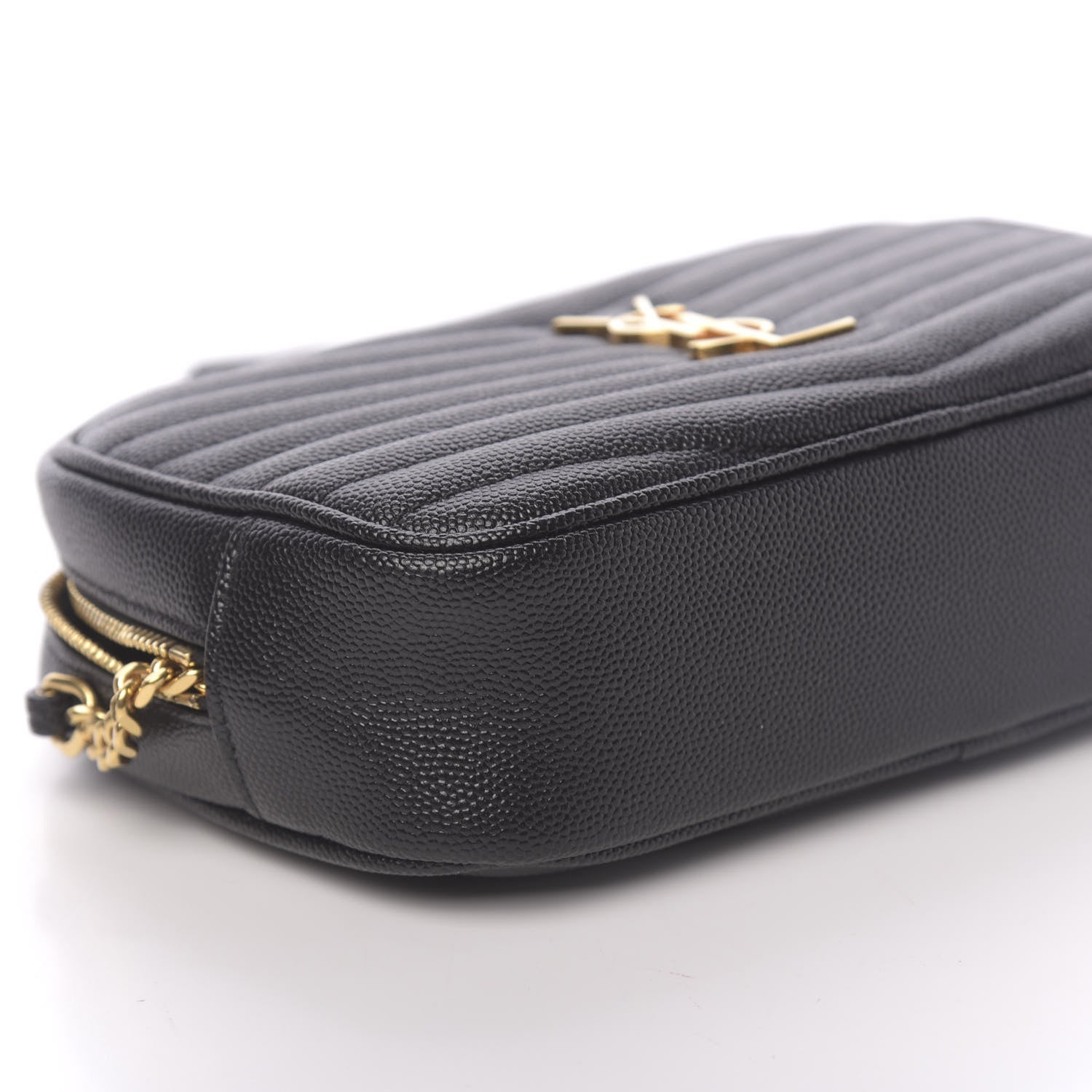 Saint Laurent Grain De Poudre Matelasse Monogram Mini Lou Camera Bag Black 8 of 11
