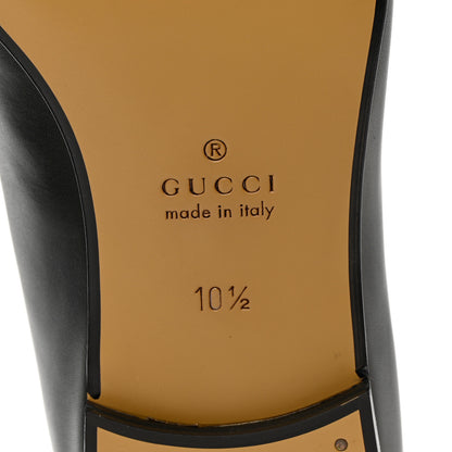 Gucci Calfskin Horsebit Mens Jordaan Loafers 10.5 Black 6 of 14