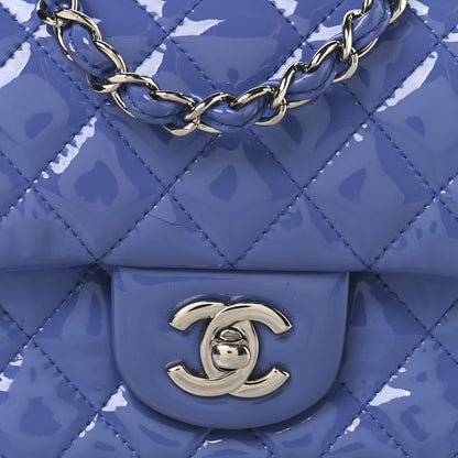 Chanel Patent Calfskin Quilted Mini Rectangular Flap Blue 8 of 13