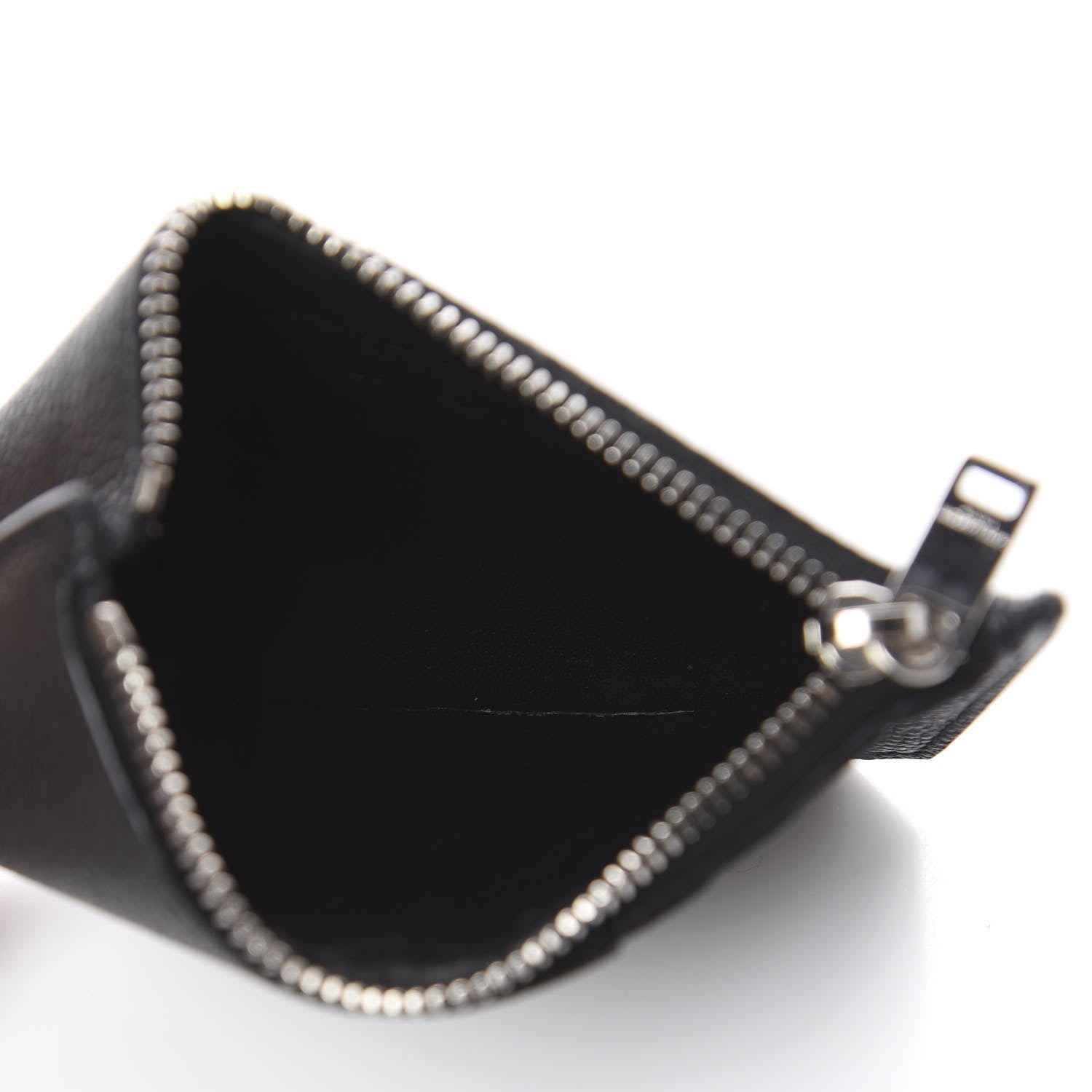 Saint Laurent Grained Calfskin 5 Fragments Zip Pouch Card Holder Black 4 of 5