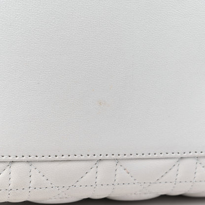 Christian Dior Lambskin Cannage Large Lady Dior White 10 of 12