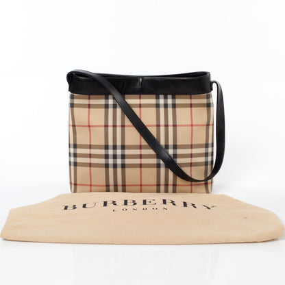 Burberry Prorsum House Check Shoulder Bag Black 11 of 11