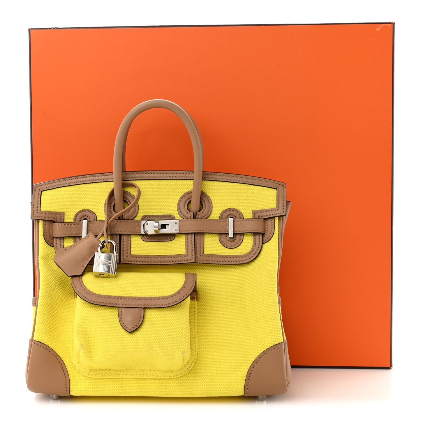 Toile Goeland Swift Cargo Birkin 25 Jaune Citron Chai