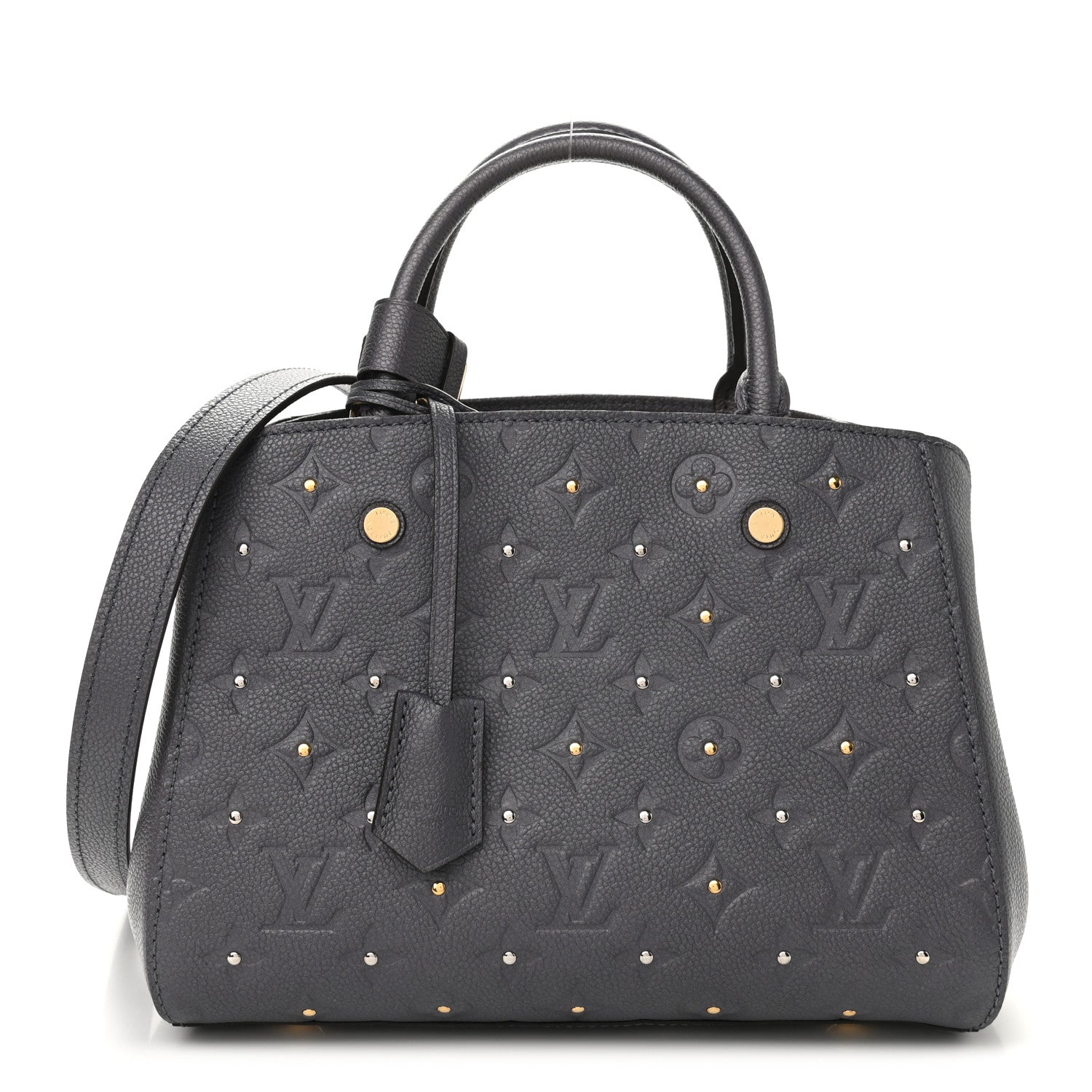Louis Vuitton Empreinte Studded Montaigne BB Gris Silver 1 of 7