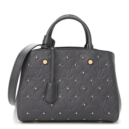 Louis Vuitton Empreinte Studded Montaigne BB Gris Silver 1 of 7