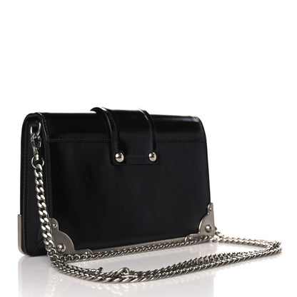 Prada City Calf Cahier Chain Clutch Black 2 of 7