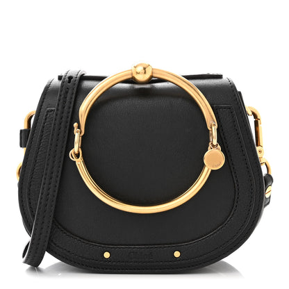 Chloe Calfskin Suede Small Nile Bracelet Bag Black 1 of 11