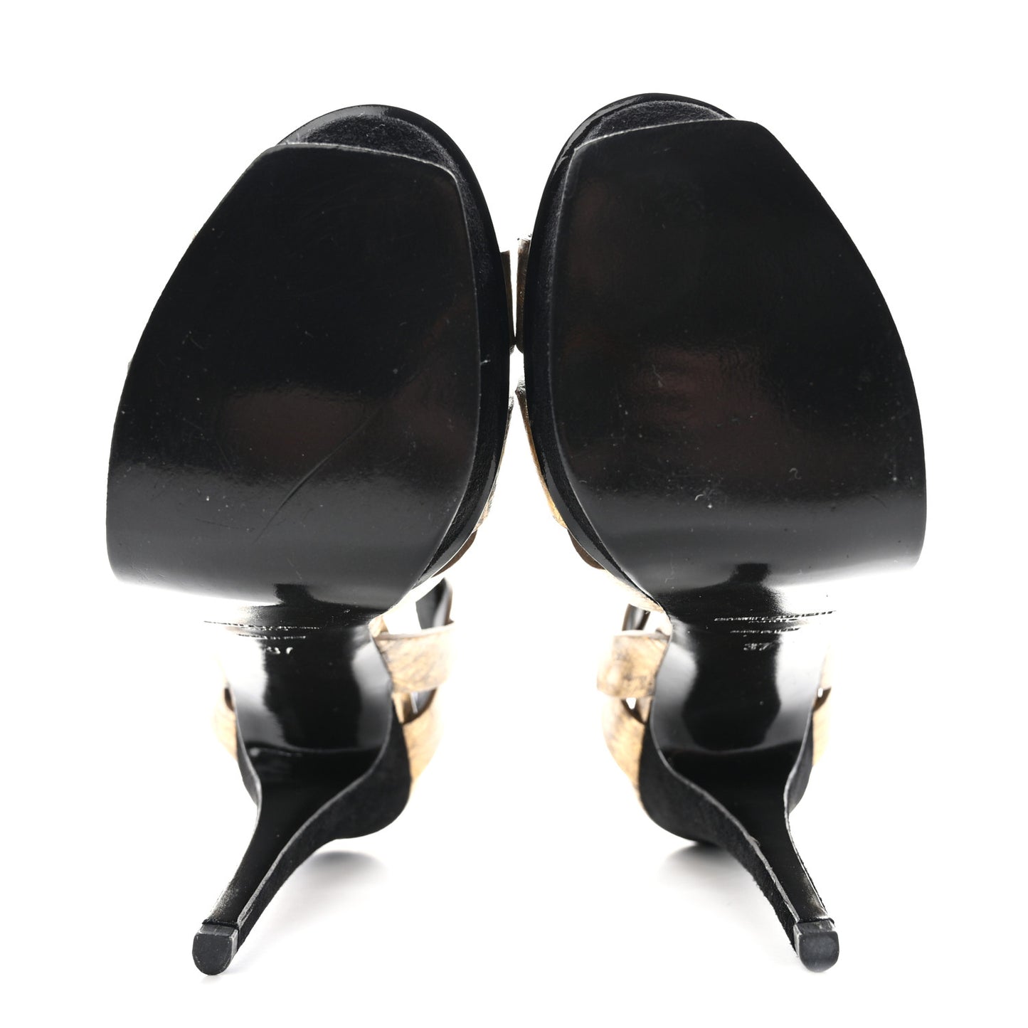 Metallic Eel Tribute 105 Platform Sandals 37 Gold