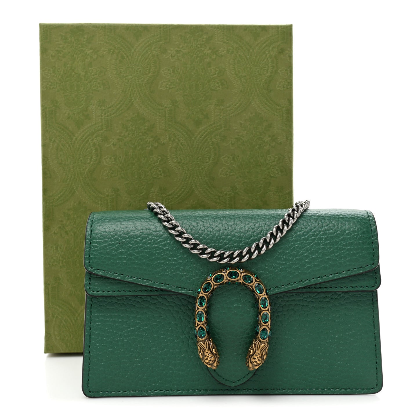 Calfskin Super Mini Dionysus Shoulder Bag Emerald