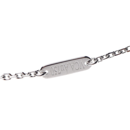 Van Cleef & Arpels 18K White Gold Diamond Vintage Alhambra Pendant Necklace 7 of 8