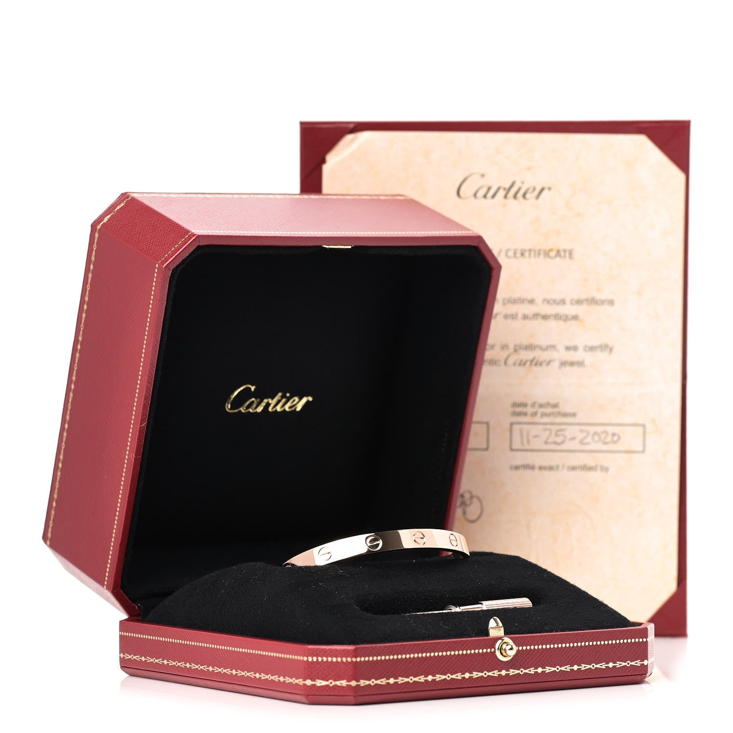 Cartier 18K Pink Gold LOVE Bracelet 17 7 of 7
