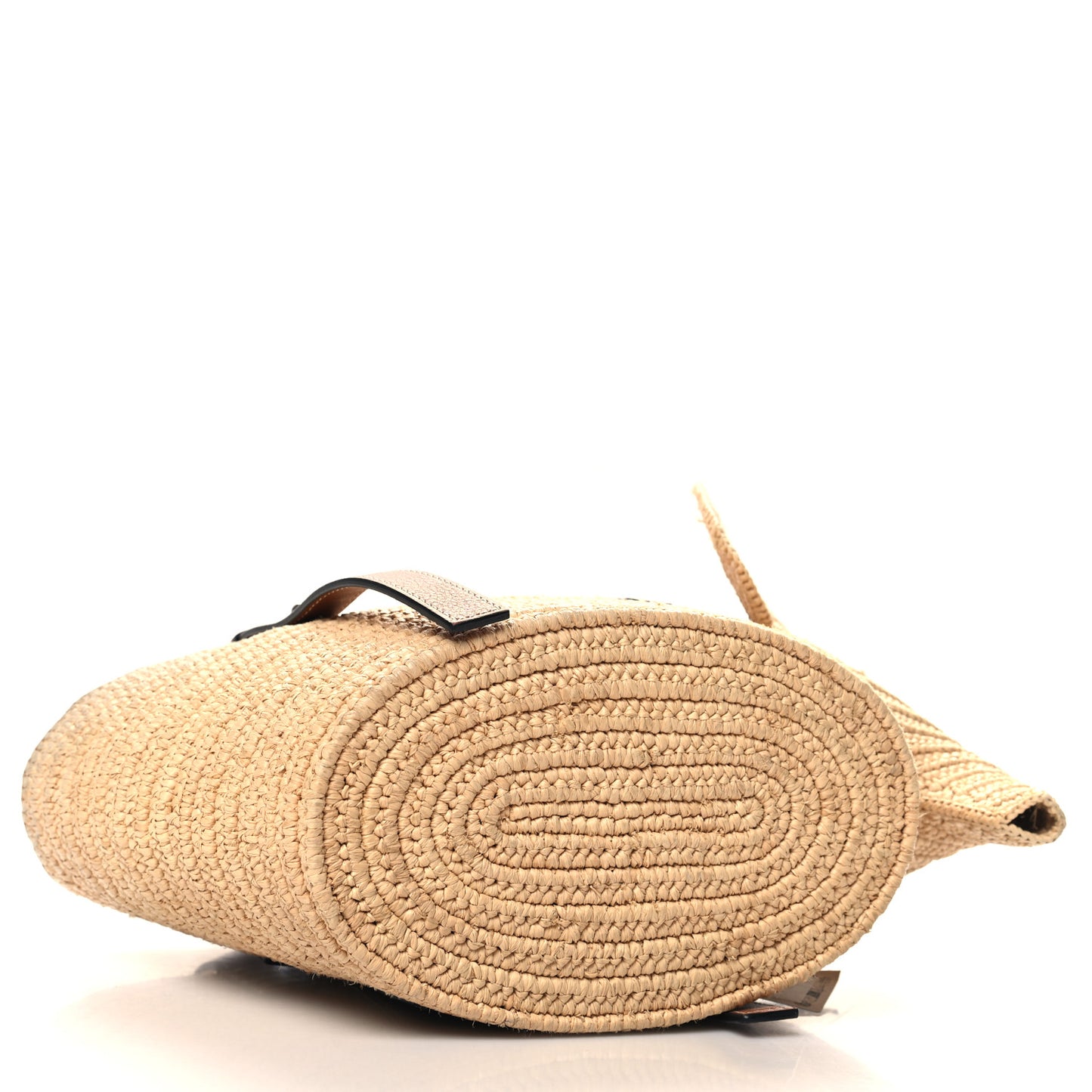 Raffia Small Elephant Basket Tote Bag Natural Tan