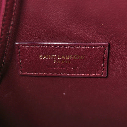 Saint Laurent Patent Calfskin Rendez-Vous Hobo Dark Red Wine 7 of 12