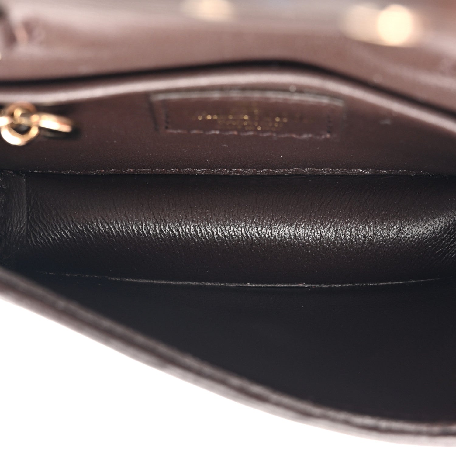 Valentino Garavani Toile Iconographe Goatskin Vlogo Card Case With Chain Naturale Black Fondant 5 of 11