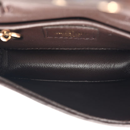Valentino Garavani Toile Iconographe Goatskin Vlogo Card Case With Chain Naturale Black Fondant 5 of 11