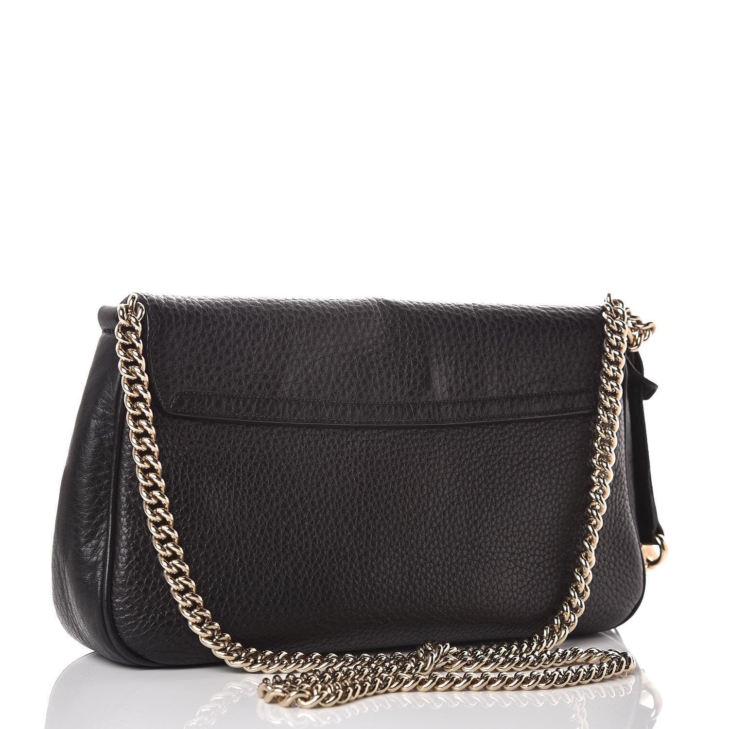 Gucci Pebbled Calfskin Medium Soho Flap Crossbody Black 3 of 11
