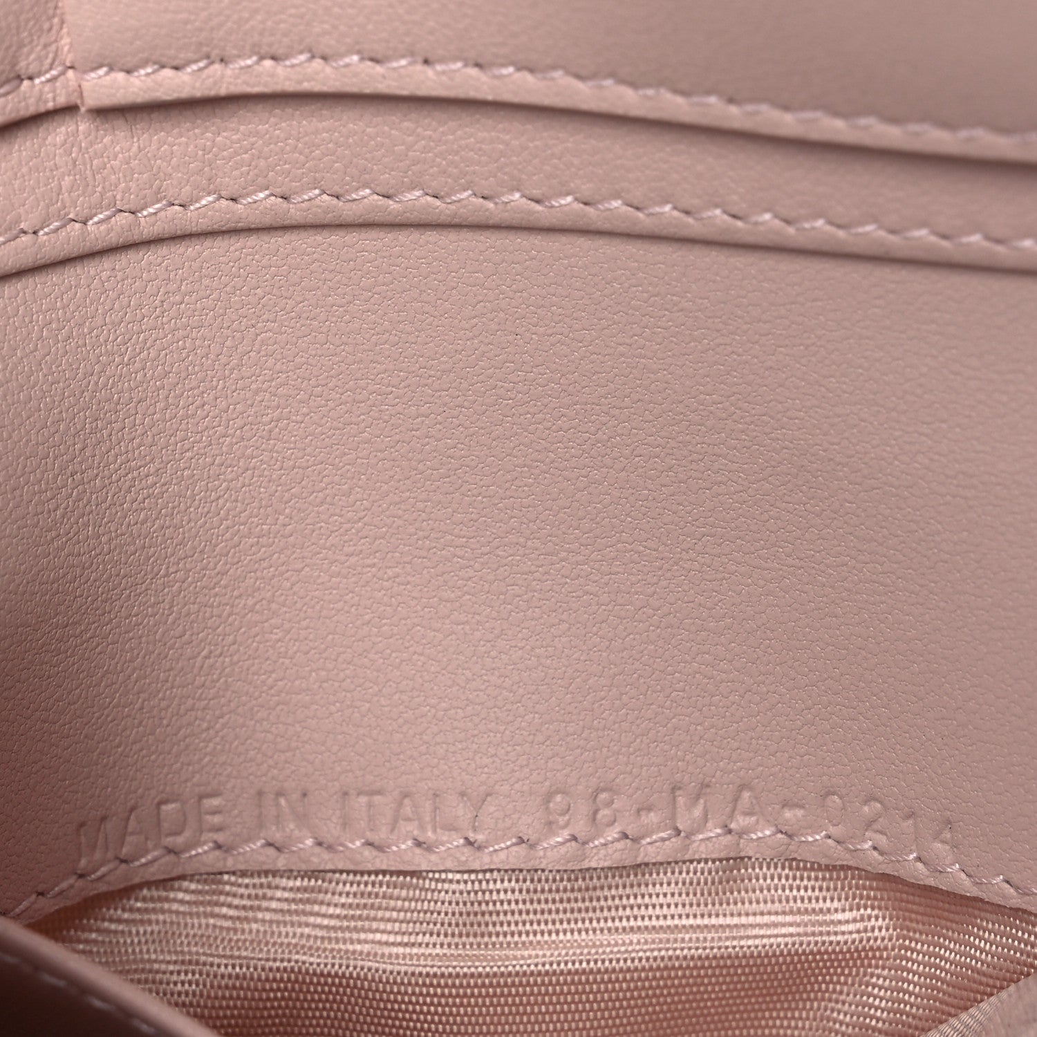 Christian Dior Grained Calfskin Supple Cannage Caro Dahlia Wallet Powder Pink 9 of 13