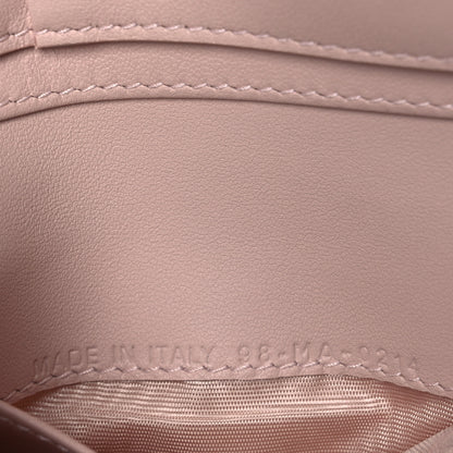 Christian Dior Grained Calfskin Supple Cannage Caro Dahlia Wallet Powder Pink 9 of 13