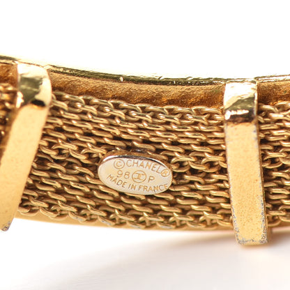 Chanel Metal Plate Logo Chain Bracelet Gold 4 of 4