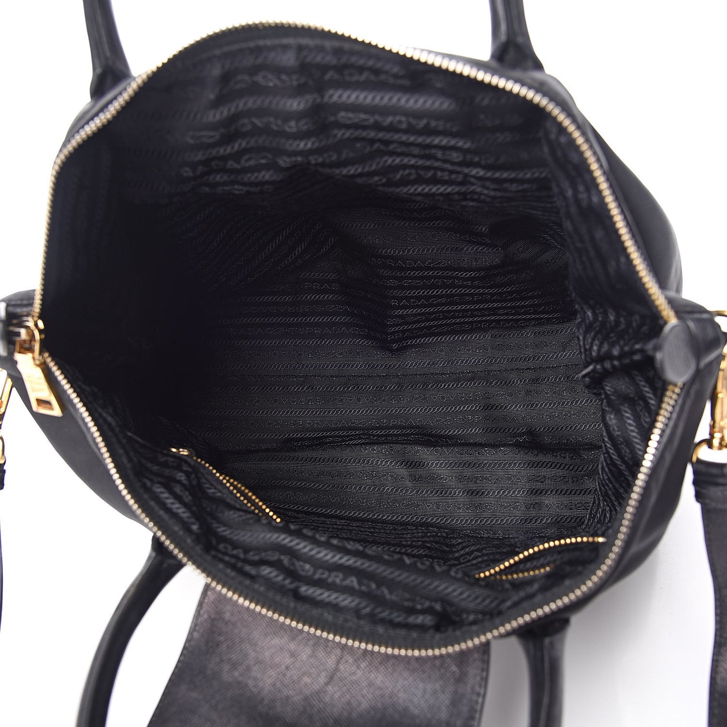 Tessuto Nylon Saffiano Tote Black
