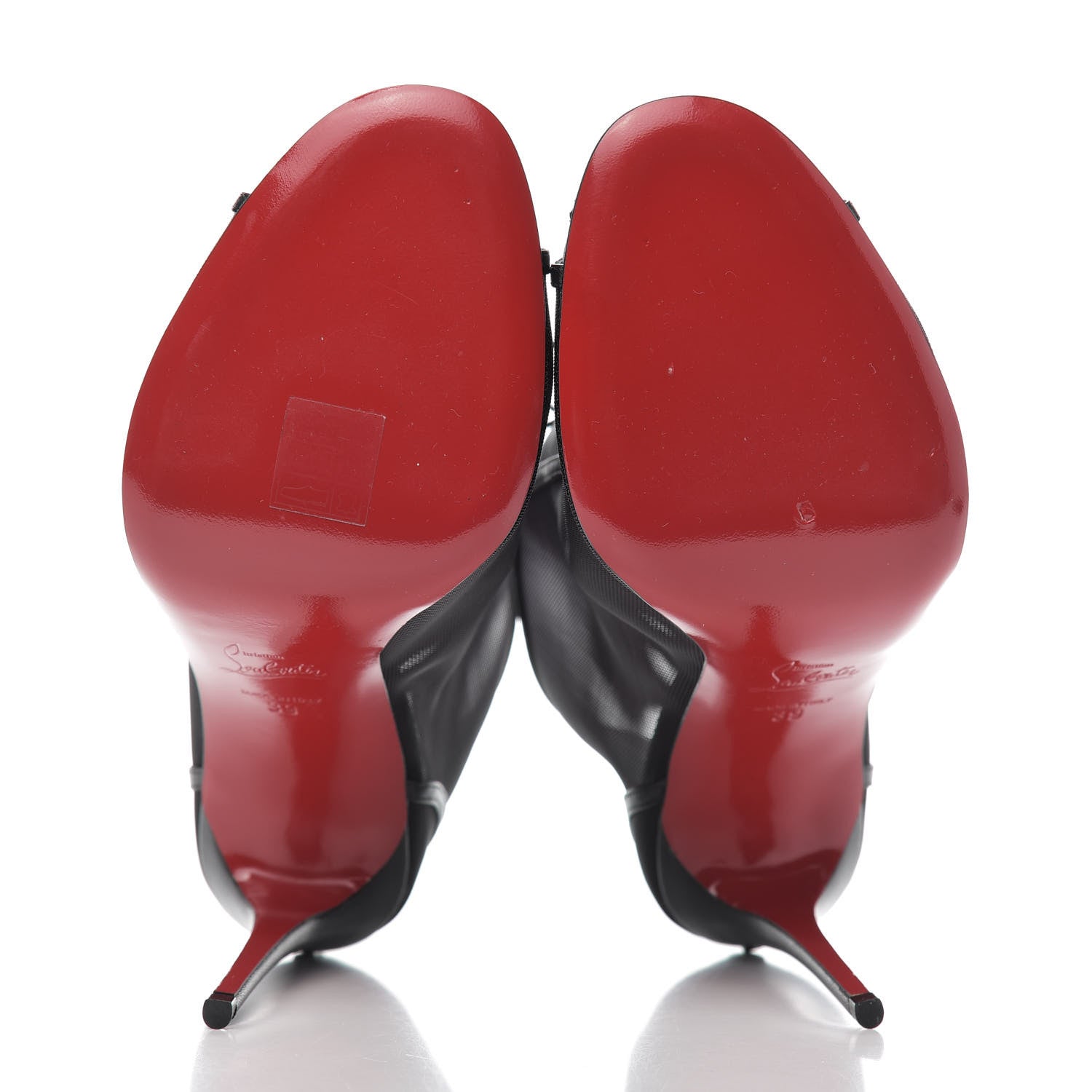 Christian Louboutin Rete Kid Open Ondessa 100 Peep Toe Booties 39 Black 5 of 10