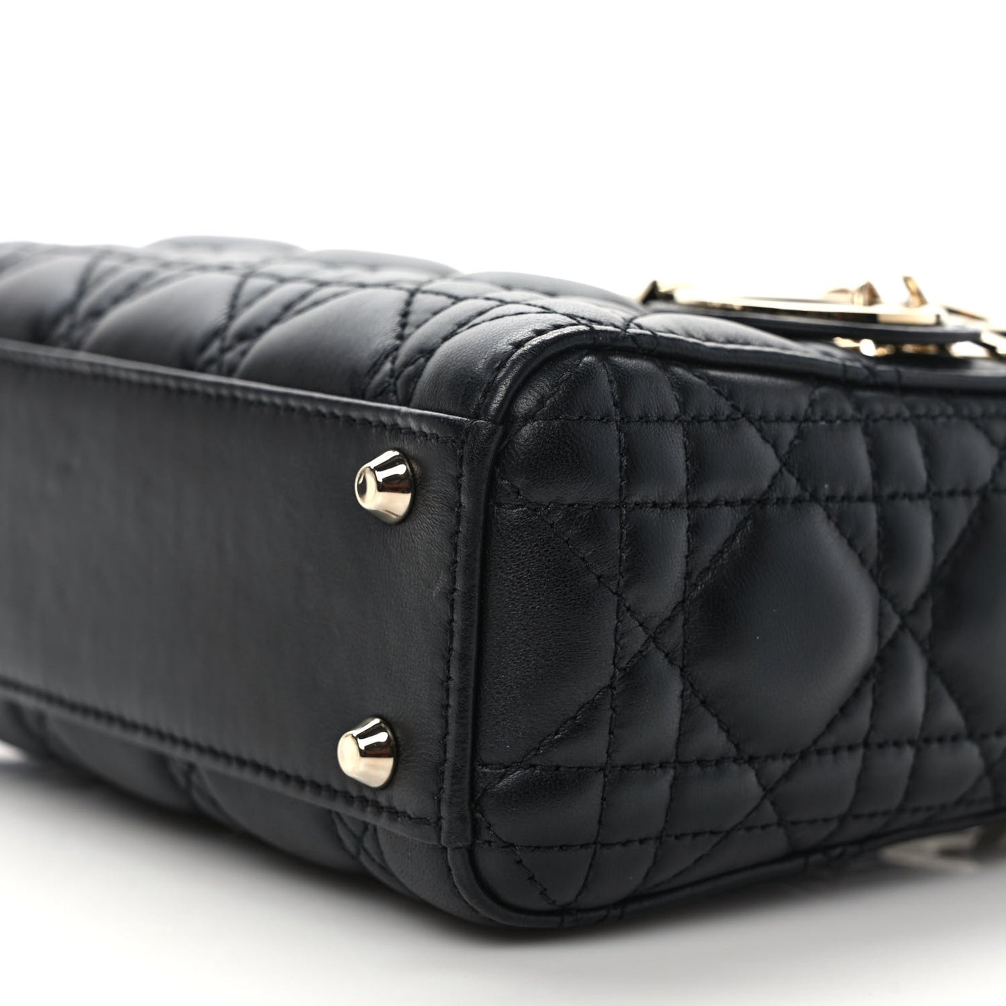 Lambskin Cannage Mini Lady Dior Black