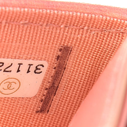 Chanel Iridescent Calfskin Quilted Chanel 19 Card Holder Pink 8 of 9