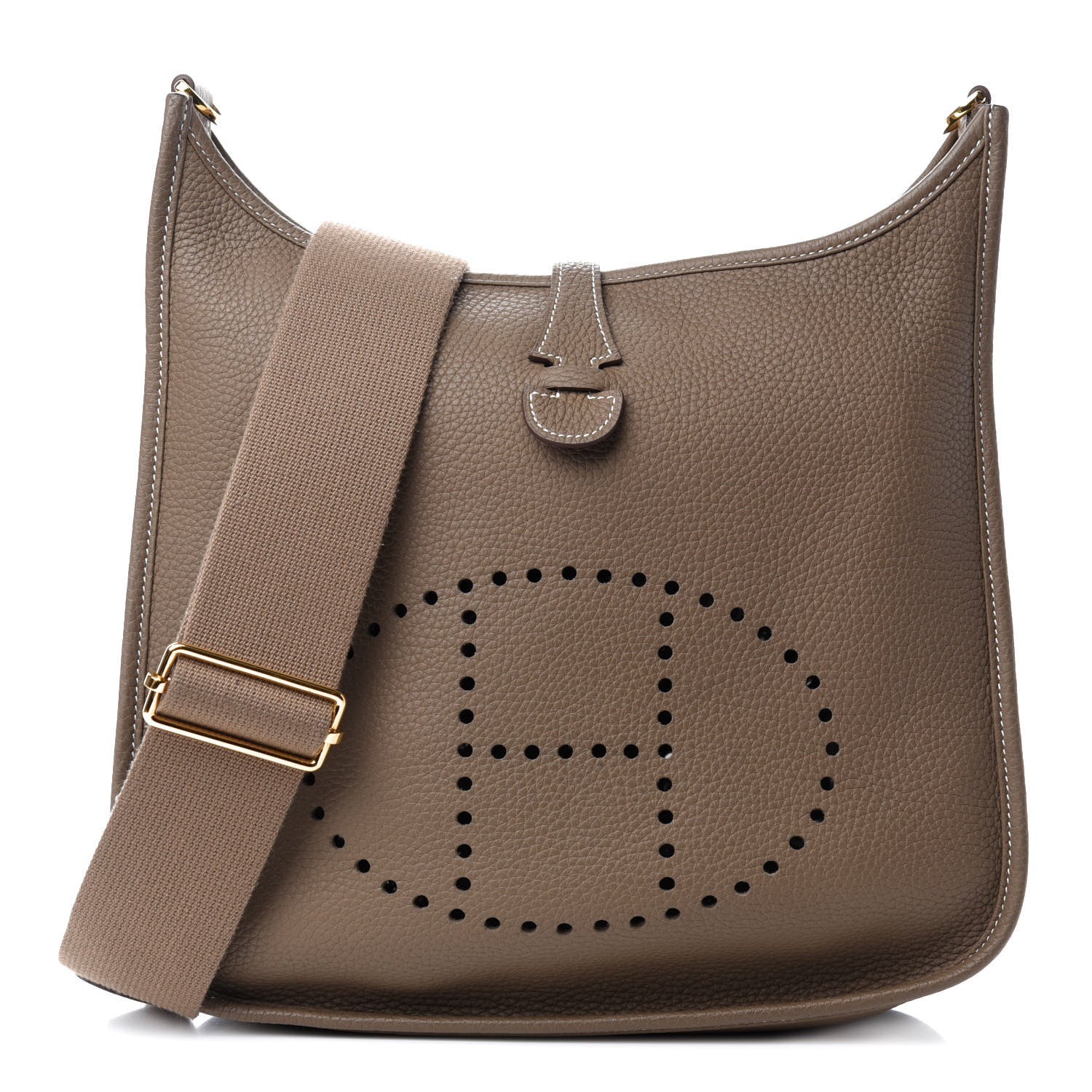 Hermes Taurillon Clemence Evelyne III PM Etoupe 1 of 12