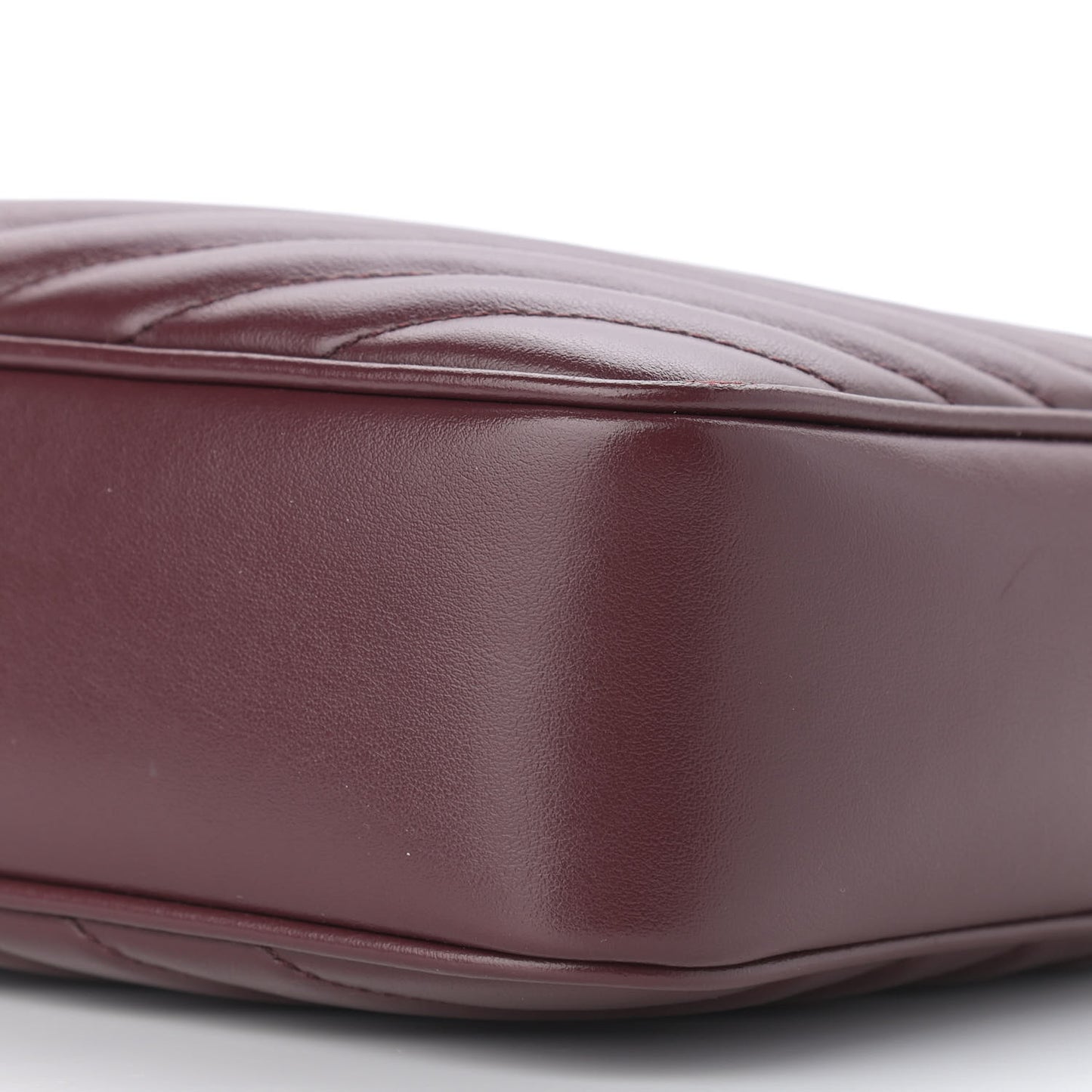 Calfskin Matelasse Monogram Lou Camera Bag Dark Legion Red