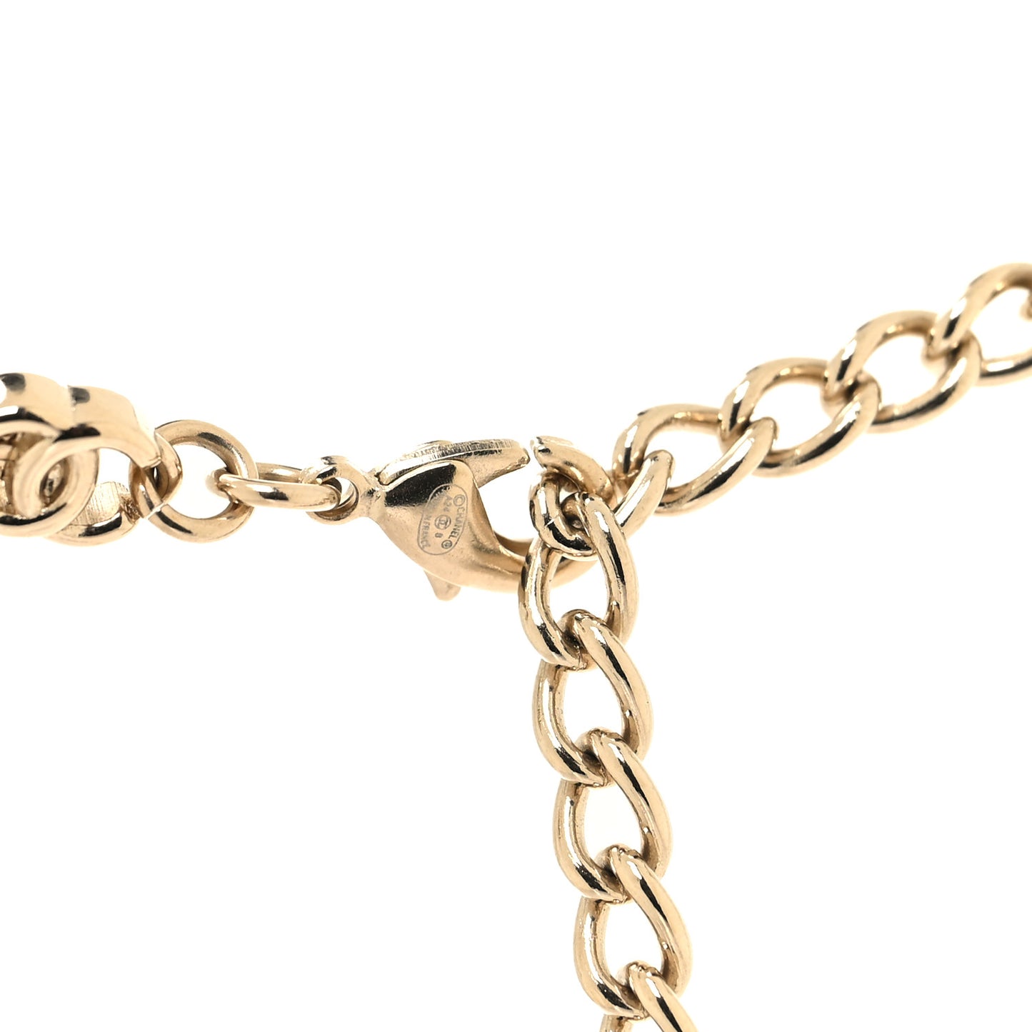 Metal CC Choker Necklace Gold