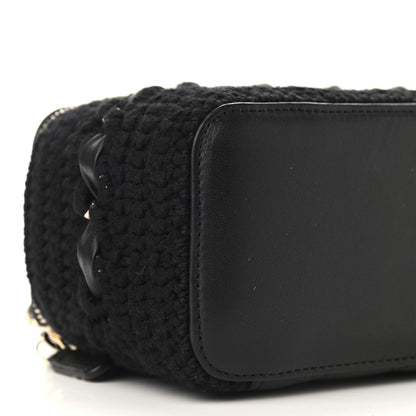 Chanel Lambskin Crochet Quilted Small Vanity Case With Chain Black 8 of 9