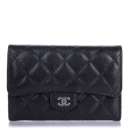Chanel Caviar Quilted Small Flap Wallet Black 1 of 8