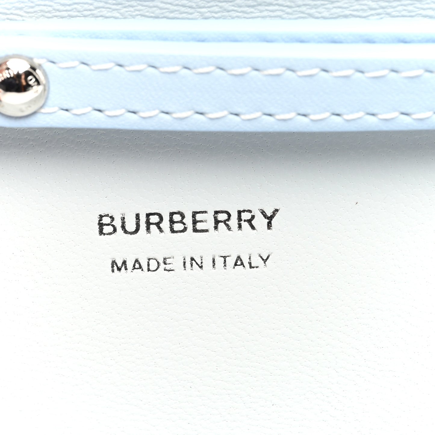 Smooth Calfskin Mini Double Olympia Pale Blue