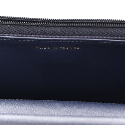 Chanel Caviar Quilted Wallet On Chain WOC Navy Blue 7 of 11