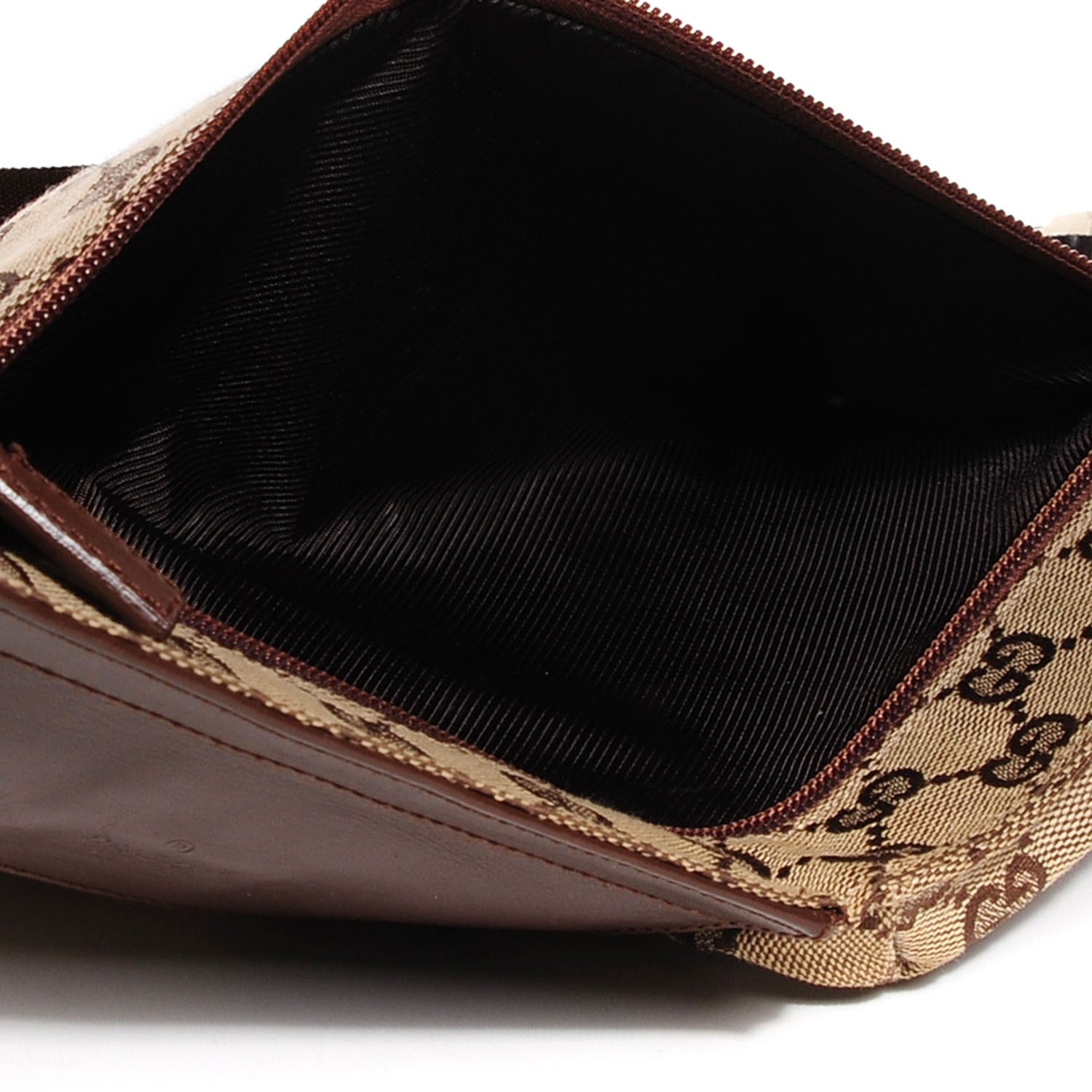 Gucci GG Monogram Web Double Pocket Belt Bag Brown 5 of 8