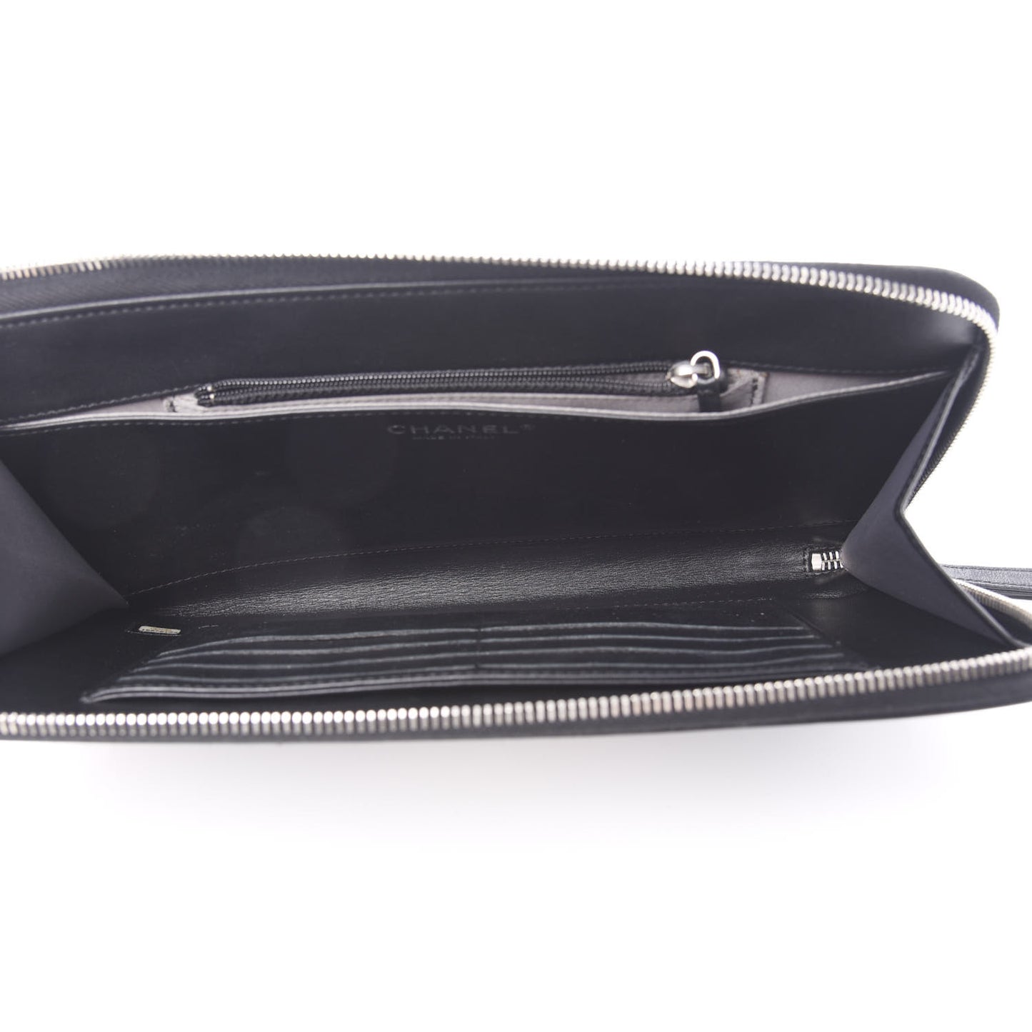 Vinyl Patent Lipstick Wristlet Wallet Black