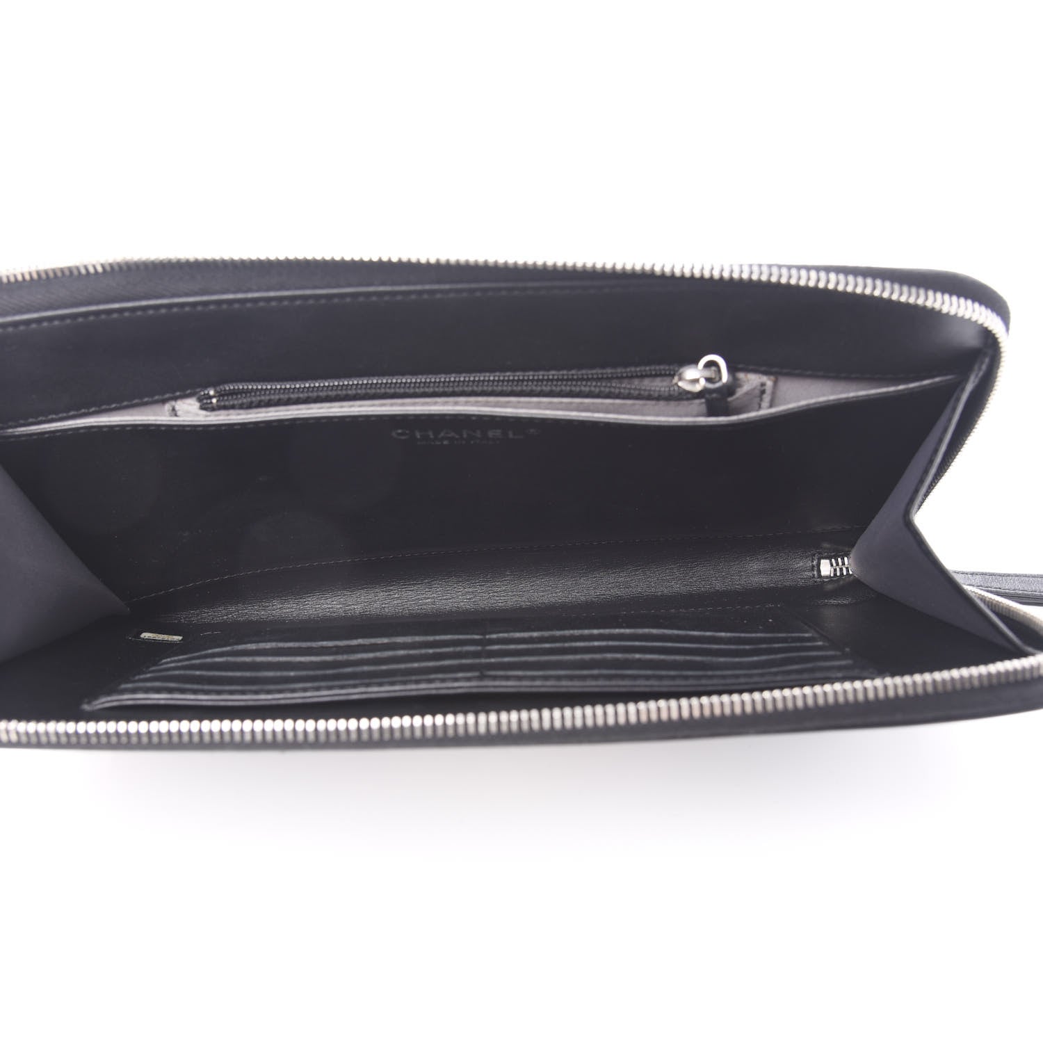 Chanel Vinyl Patent Lipstick Wristlet Wallet Black 5 of 9