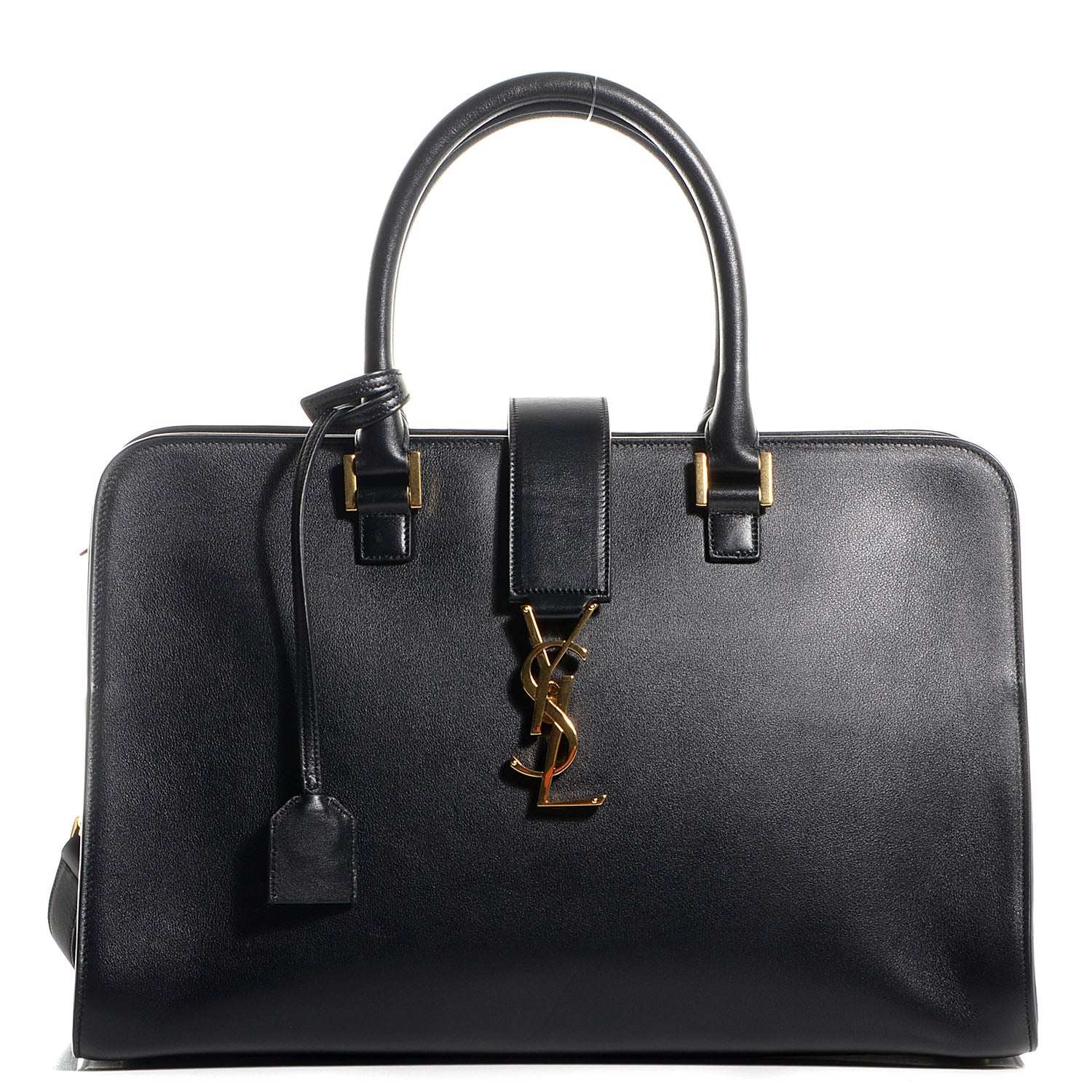 Saint Laurent Smooth Calfskin Medium Monogram Cabas Black 1 of 10