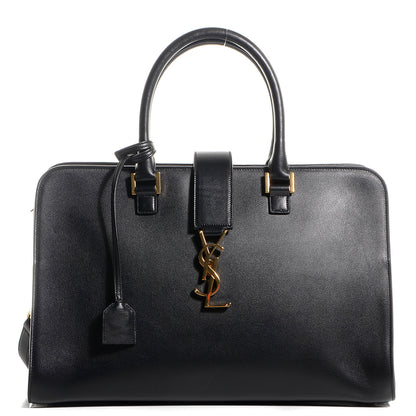 Saint Laurent Smooth Calfskin Medium Monogram Cabas Black 1 of 10