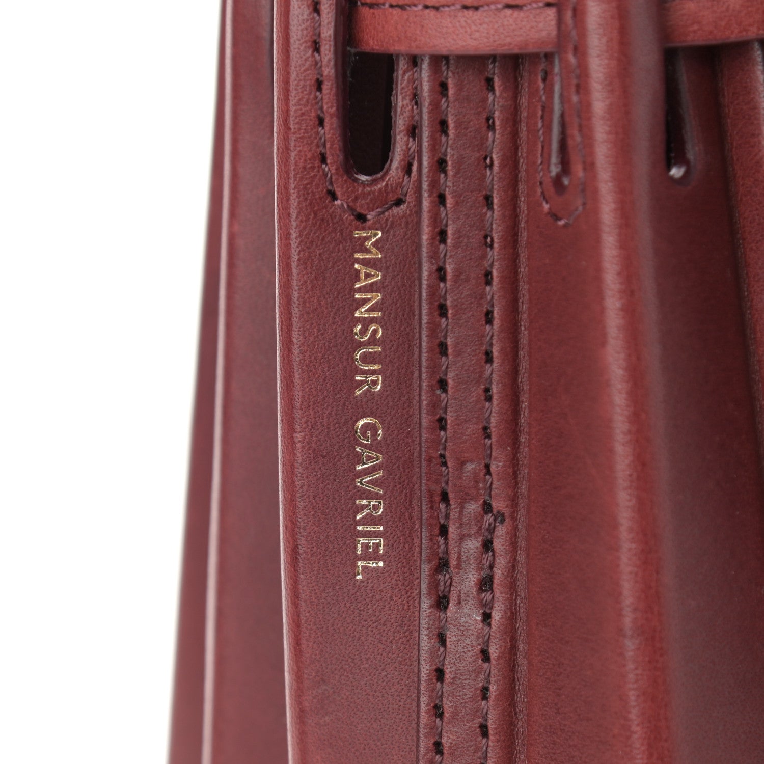 Mansur Gavriel Vegetable Tanned Calfskin Pleated Mini Bucket Bag Borbo 6 of 10