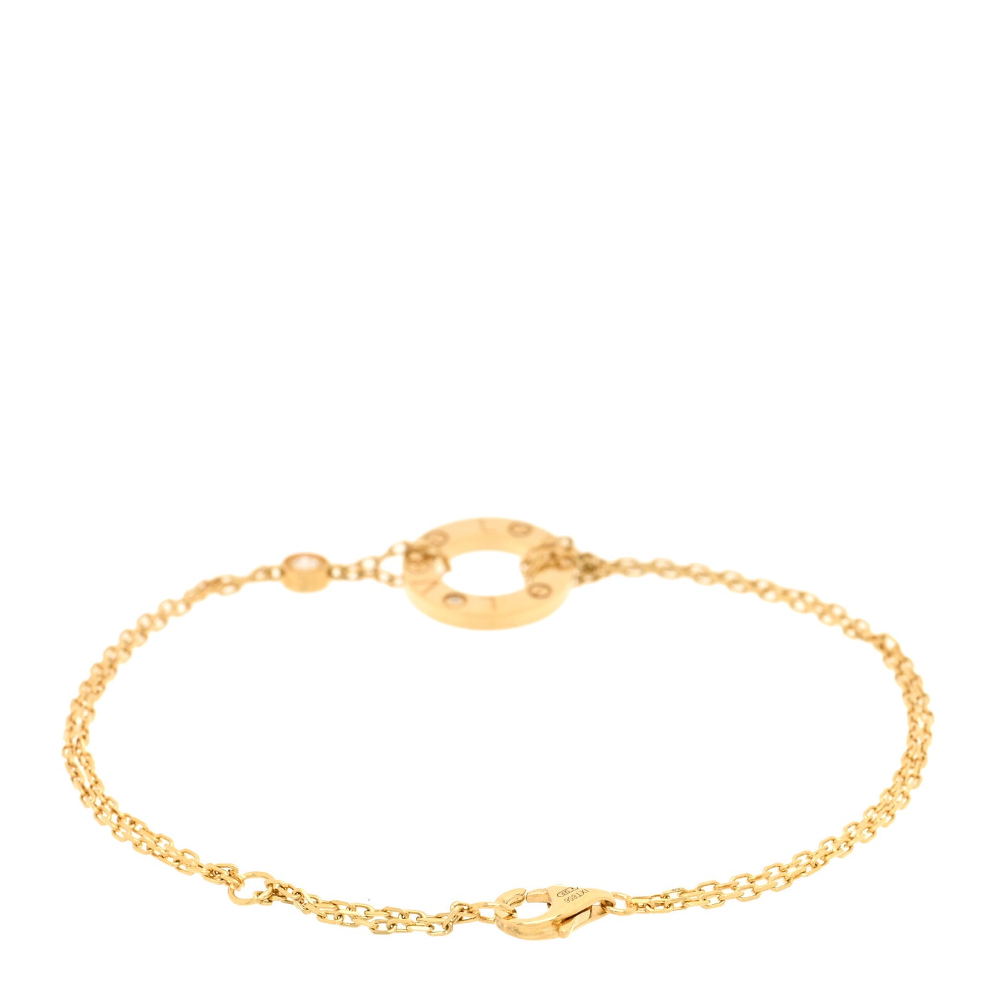 18K Yellow Gold Diamond LOVE Bracelet