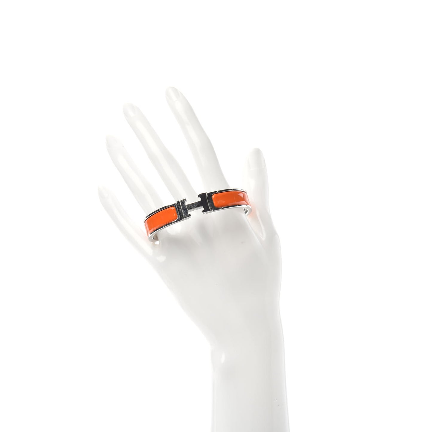 Enamel Narrow Clic Clac H Bracelet GM Orange