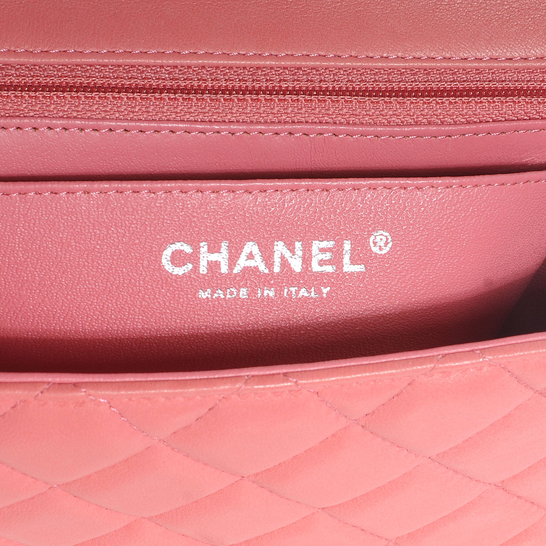 Chanel Lambskin Quilted Mini Square Flap Dark Pink 7 of 8