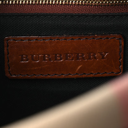 Burberry House Check Bridle Calfskin Medium Alchester Bowling Bag Dark Tan 6 of 20
