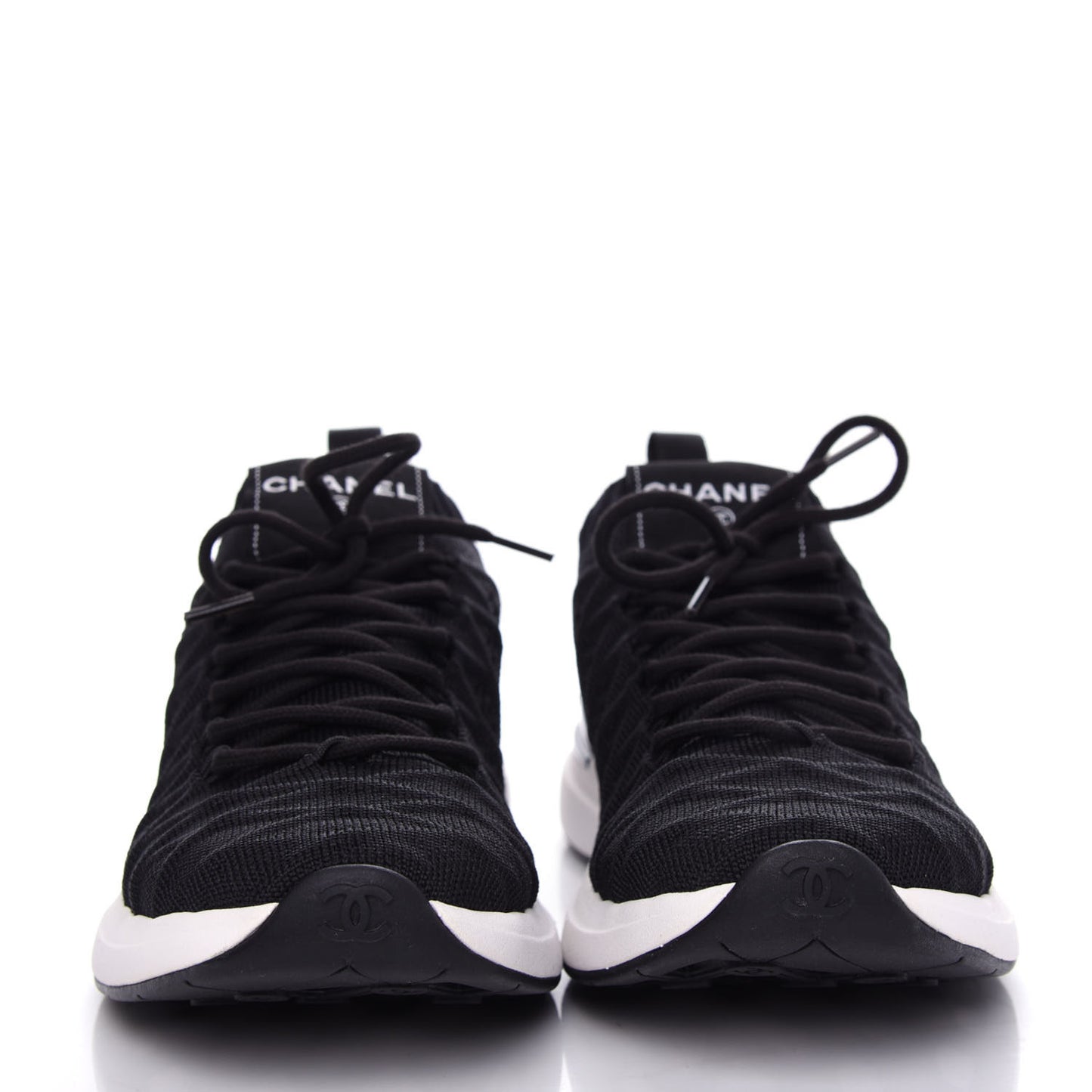 Fabric Logo Sneakers 38 Black