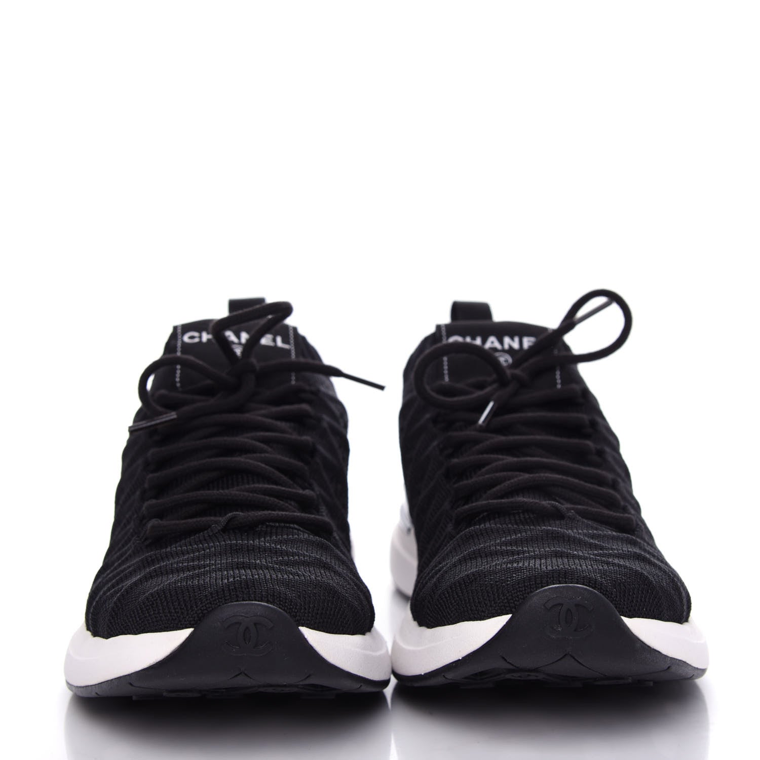 Chanel Fabric Logo Sneakers 38 Black 2 of 10