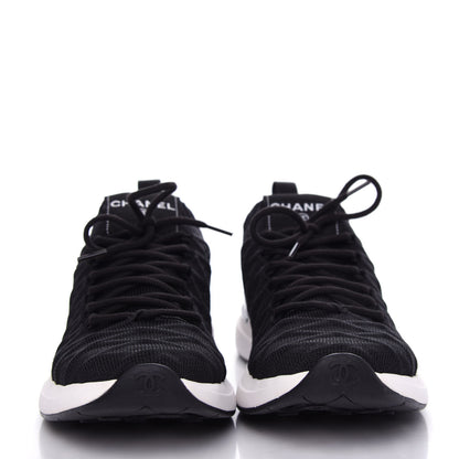 Chanel Fabric Logo Sneakers 38 Black 2 of 10