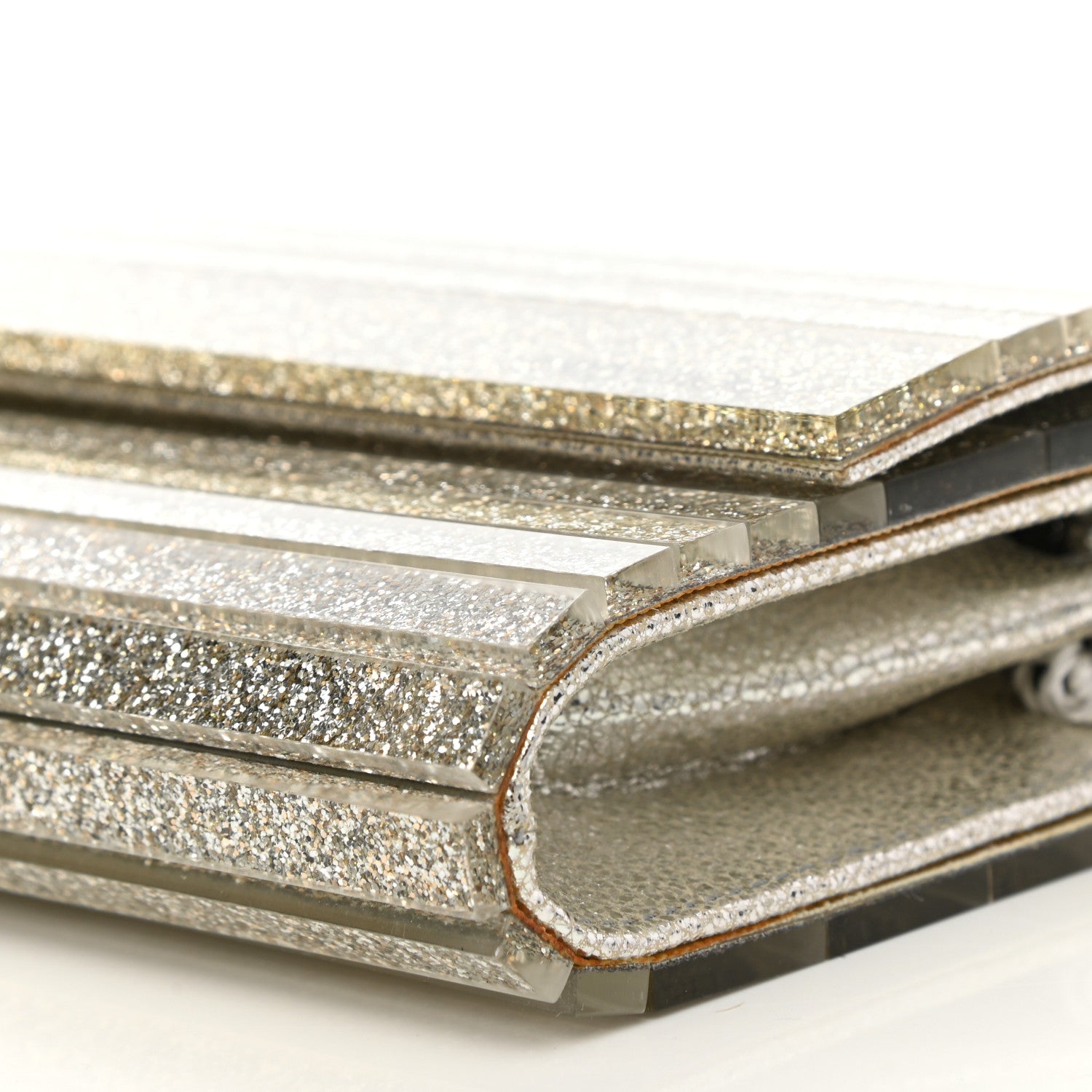 Jimmy Choo Acrylic Glitter Sweetie Clutch Champagne 10 of 11