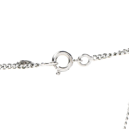 Chanel Crystal CC Pendant Necklace Silver 4 of 5