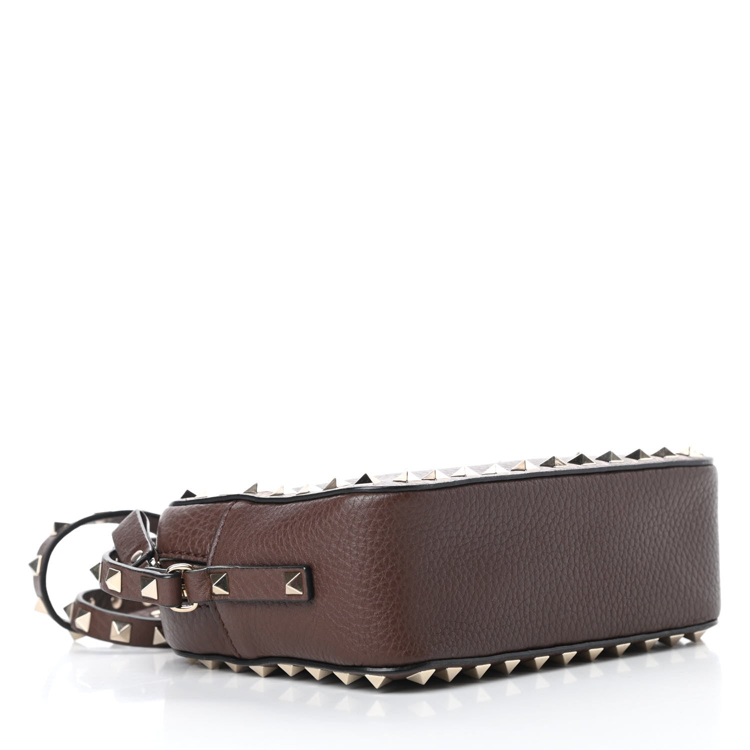 Valentino Garavani Pebbled Calfskin Rockstud Camera Crossbody Bag Cacao 4 of 10